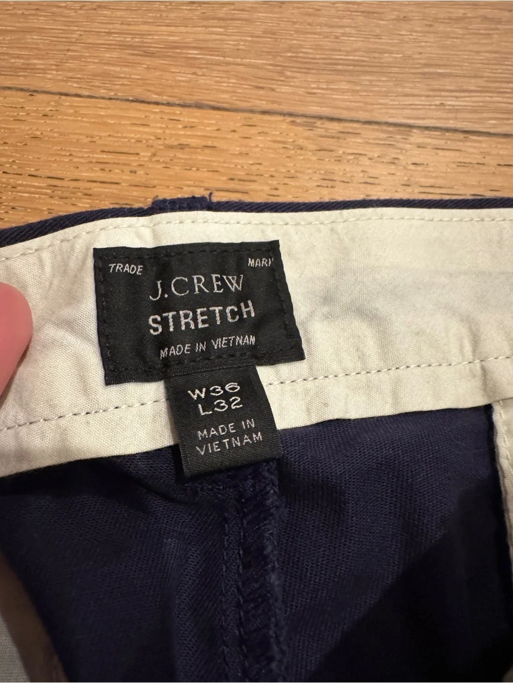 Navy Slim Fit J Crew Stretch Pants